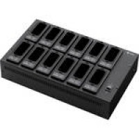 Twelve slot charging station accepts  5000 Series rechargeable transmitters and/or portable tuners