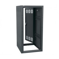25 SPACE (43-3/4"), 32" DEEP STAND ALONE BGR RACK WITH REAR DOOR, BLACK FINISH