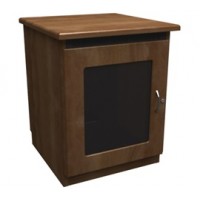 C5 DEEP FINISHING KIT, 1 BAY, CONTEMPORARY W/ SMOKED PLEXI DOOR, AGED CHERRY (FREIGHT INCLUDED CONTINENTAL US)