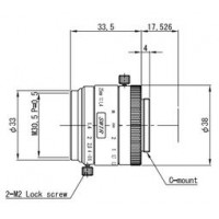 1" 25MM F1.4 MANUAL IRIS C-MOUNT LENS, 5 MEGAPIXEL RATED, SWIR TYPE (700-2000NM)